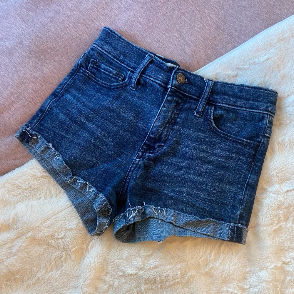 Abercrombie & Fitch dark wash denim shorts